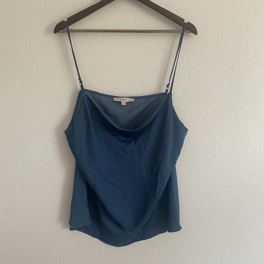 Blue Silk Camisole